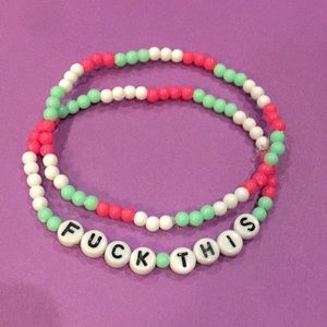 Fuck this bracelet set